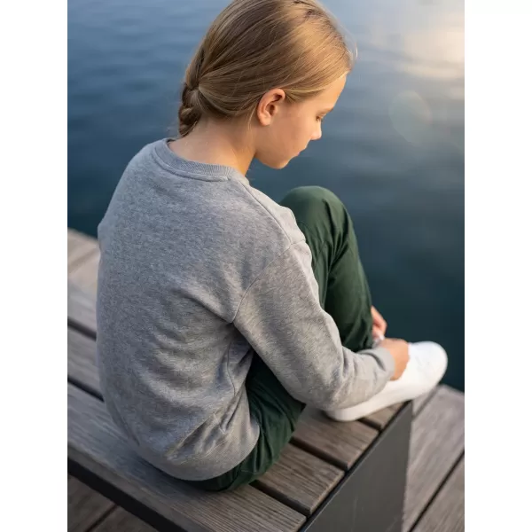  Kinder-Sweatshirt MALFINI CREW 427 DUNKELGRAUE HIGHLIGHTS 