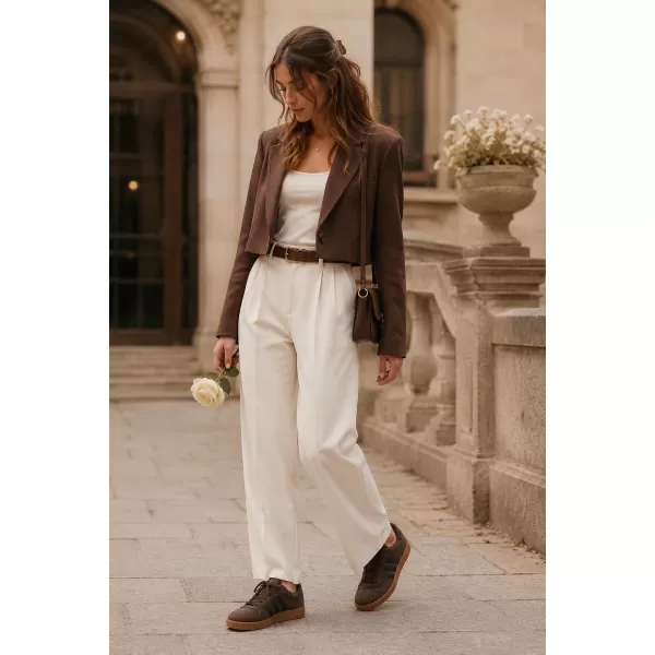  Wildleder-Sneaker für Damen EVENTO 26PB18-628 KAFFEE/SCHWARZ 
