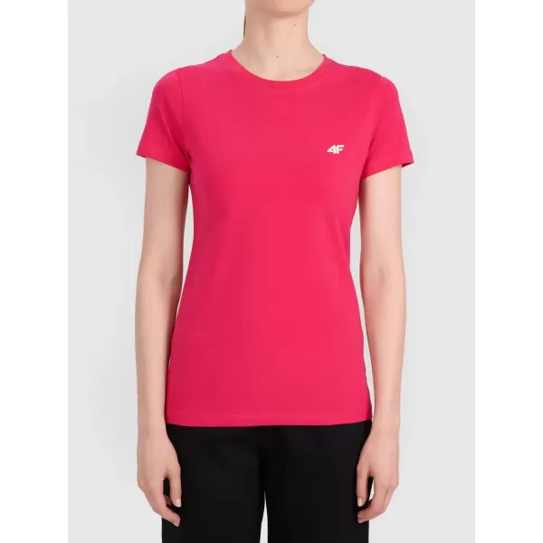  Funktions-T-Shirt für Damen 4F WAW25TFTSF1527 DUNKELROSA 