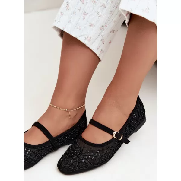  Ballerinas für Damen BOTO CH951 SCHWARZ 