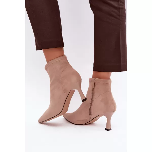  Damen-Stiefeletten BOTO 7107 BEIGE 