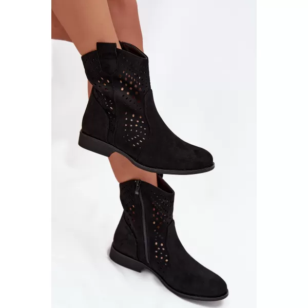  Damen-Stiefeletten BOTO DA167P SCHWARZ 