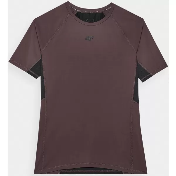  Herren-T-Shirt 4F WAW25TTSHM2402 DUNKELBRAUN 