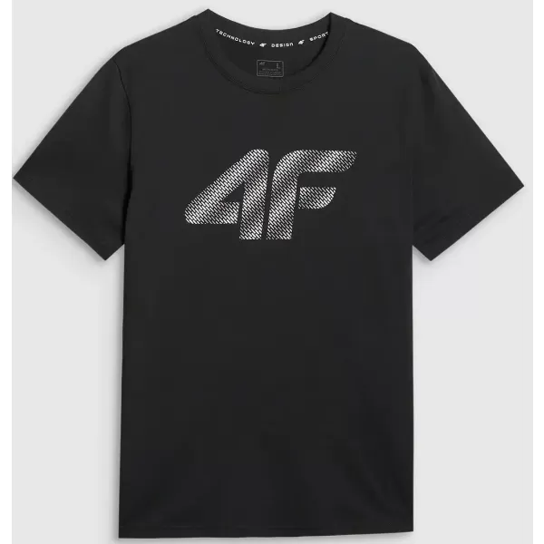  Herren-T-Shirt 4F WMM00TTSHM3342 TIEFSCHWARZ 