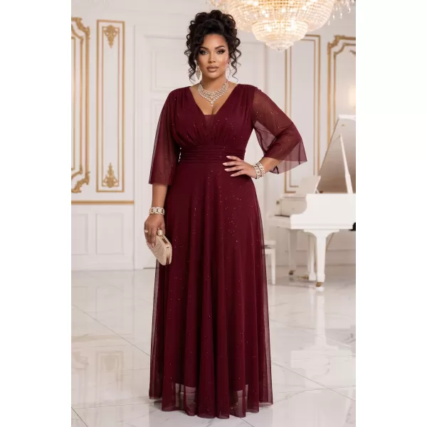  Damenkleid NUMOCO 654-6 ROTWEIN 