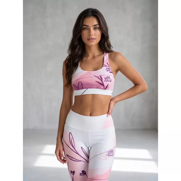  Lange Premium-Leggings für Damen (neue Größen) ALTISPORT VOJ/ALW083LEG05 WEIß ROSA 