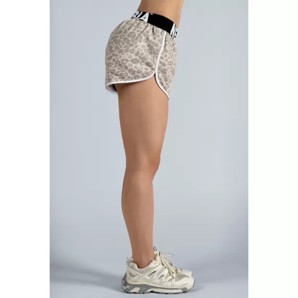  Trainingsshorts mit Leopardenmuster NEBBIA PRIMAL 855 CREMEFARBENER LEOPARD 