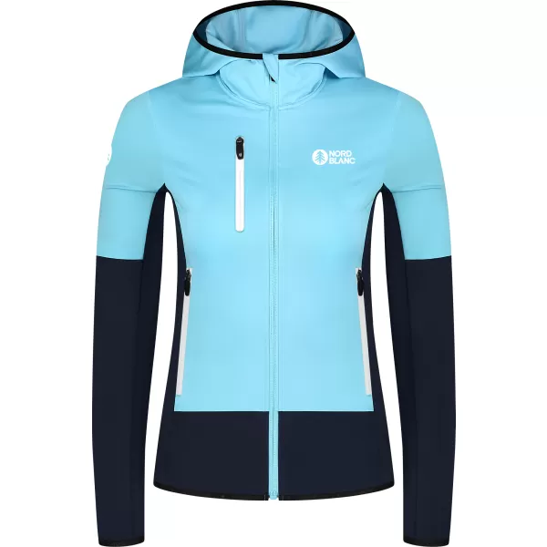  Powerfleece-Sweatshirt für Damen NORDBLANC RAVINE NBSFL8336 HELLBLAU 