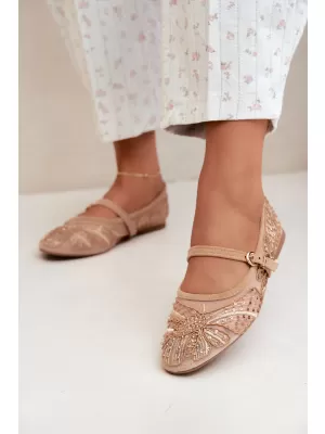 Ballerinas für Damen BOTO CH951 DUNKELBEIGE
