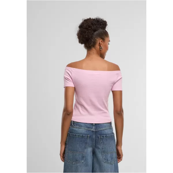  Damen-T-Shirt URBAN CLASSICS TB6184A-22222 ERRÖTETES ROSA/BLASSGELB 