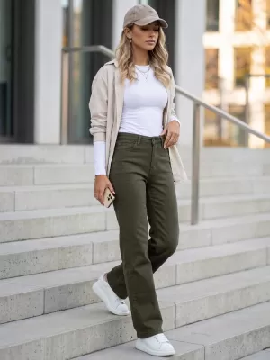 Damenhosen DSTREET UY3093 GRÜN