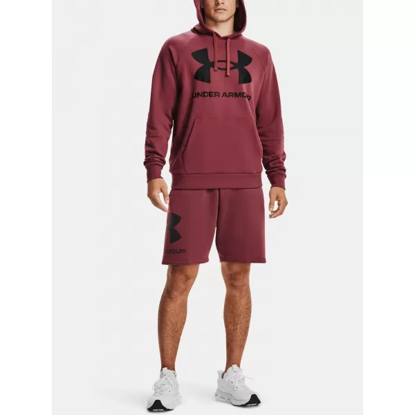  Herren-Sweatshirt UNDER ARMOUR RIVAL FLEECE BIG LOGO HD 1357093-652 ROT 