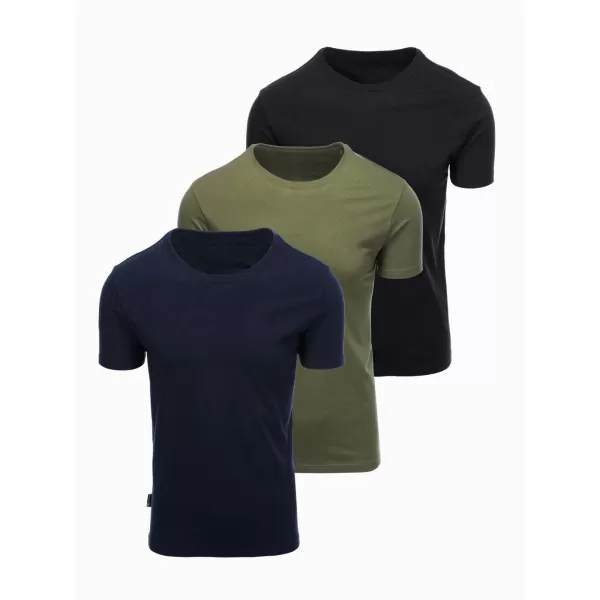  Herren-T-Shirt OMBRE OM-TSBS-0268 SCHWARZ/GRÜN/KHAKI 
