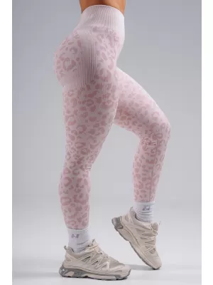 Kompressions-Push-up-Leggings mit Leopardenmuster NEBBIA PRIMAL 849 ROSA LEOPARD