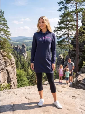 Erweitertes Damen-Sweatshirt ALTISPORT ALW001419 MARINEBLAU
