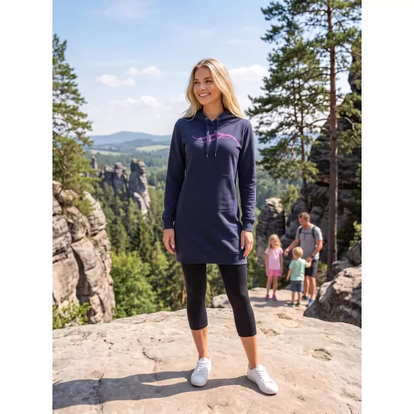  Erweitertes Damen-Sweatshirt ALTISPORT ALW001419 MARINEBLAU 