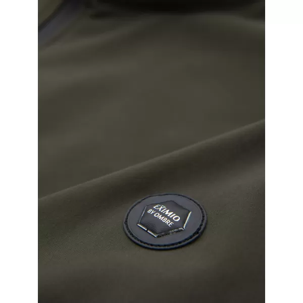  Kapuzenjacke für Herren OMBRE OM-JANP-0233 DUNKLES OLIV 