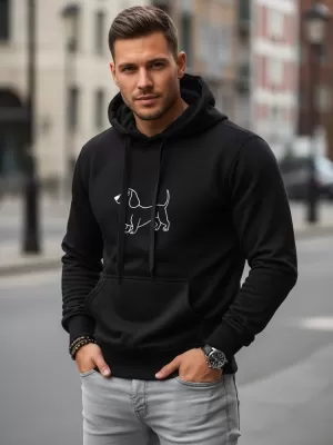 Herren-Sweatshirt DSTREET NX0221B-BK SCHWARZ