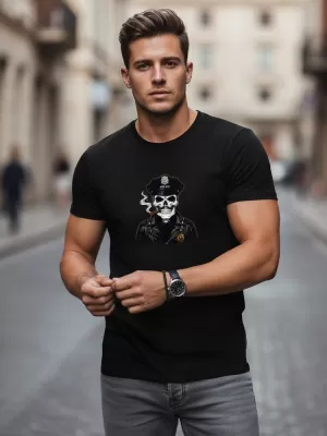 Herren-T-Shirt DSTREET NX0128R-BK SCHWARZ