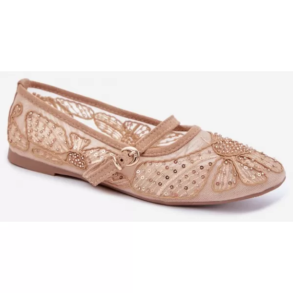  Ballerinas für Damen BOTO CH951 DUNKELBEIGE 