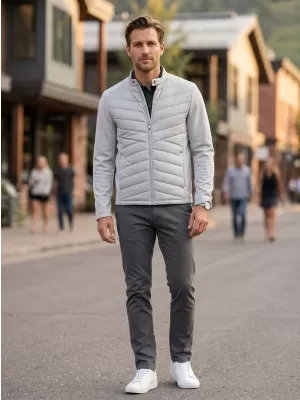 Hybridjacke für Herren MALFINI PREMIUM CROSS 555 SILBERGRAU