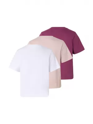 Damen-T-Shirt URBAN CLASSICS TB8574B-23660 WEIß/VINTAGE ROSE/BEERENLILA