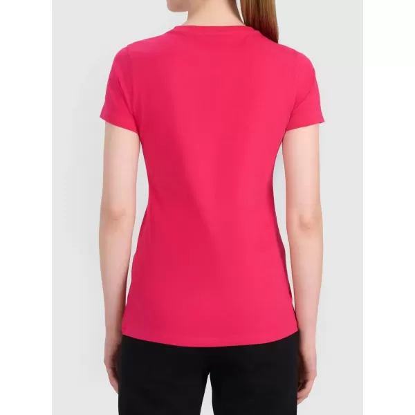  Funktions-T-Shirt für Damen 4F WAW25TFTSF1527 DUNKELROSA 
