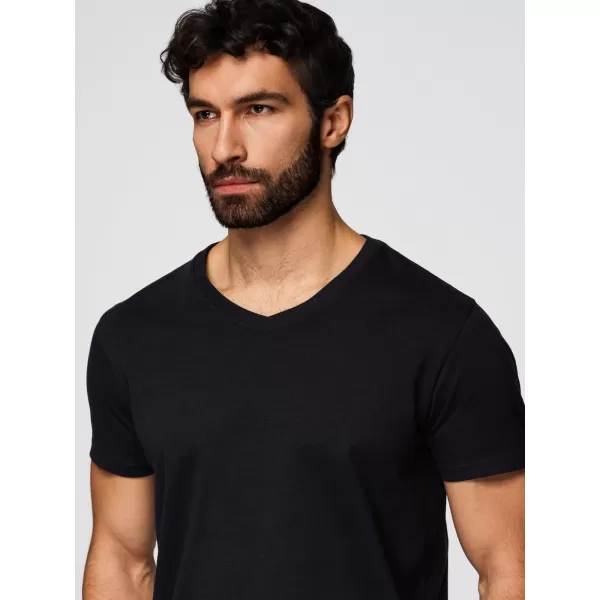  Herren-T-Shirt OMBRE OM-TSBS-0281 SCHWARZ/WEIß/BLAU 