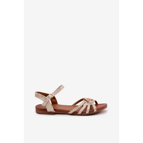 Damensandalen S.BARSKI KV61-6056 HELLES GOLD 