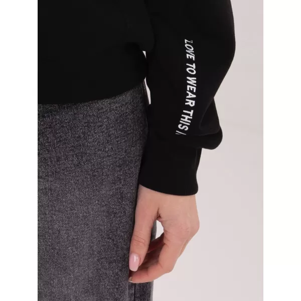  Damen-Sweatshirt SUBLEVEL D10600BI02863A3 SCHWARZ 