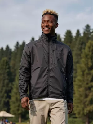 Ultraleichte Herrenjacke ALPINE PRO GERED SCHWARZ