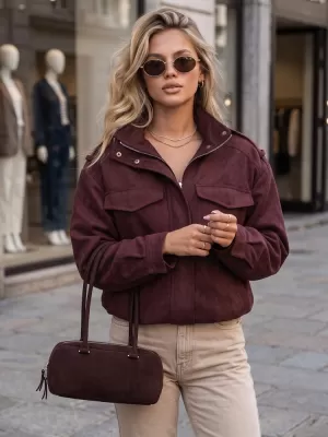 Damenjacke DSTREET TY5915 BURGUND