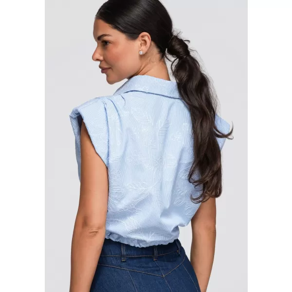  Damenhemd OMBRE OW-SH-E0057 BLAU 