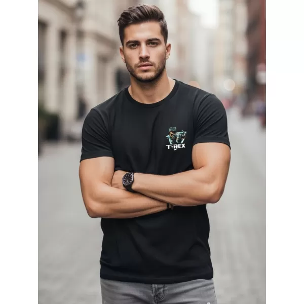  Herren-T-Shirt DSTREET NX0141R-BK SCHWARZ 
