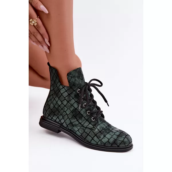  Damen-Stiefeletten ARTIKER 55C1325 GRÜN/SCHWARZ 