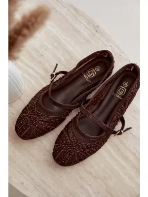 Ballerinas für Damen BOTO CH951 BRAUN