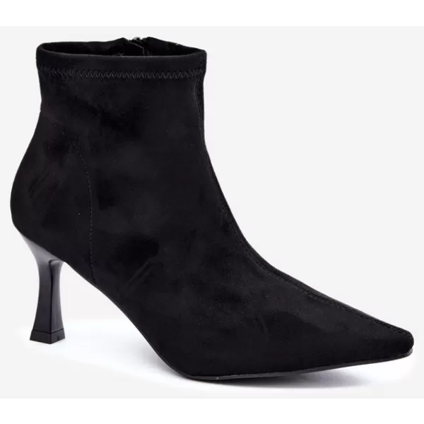  Damen-Stiefeletten BOTO 7107 SCHWARZ MATT 