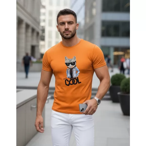  Herren-T-Shirt DSTREET NX5018R-OR WEIß 