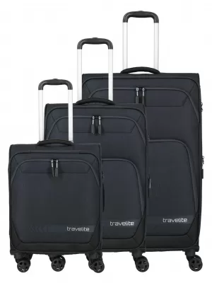 Ein Satz Koffer TRAVELITE Kick Off 4w S, M exp, L exp ANTHRAZIT