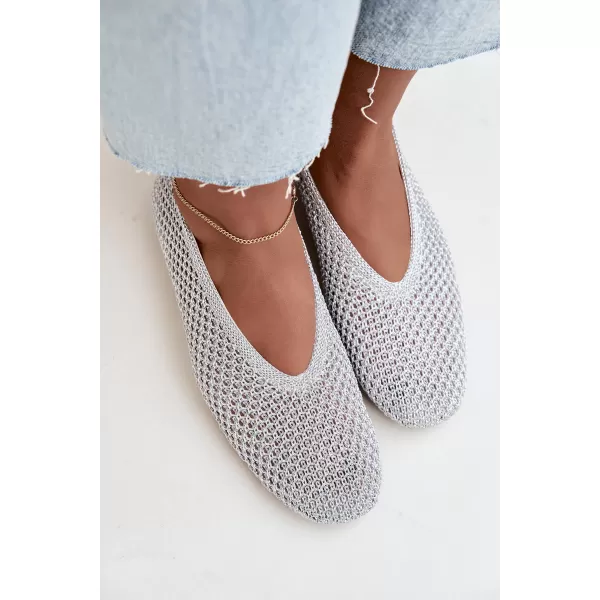  Ballerinas für Damen BOTO CH956 SILBER 