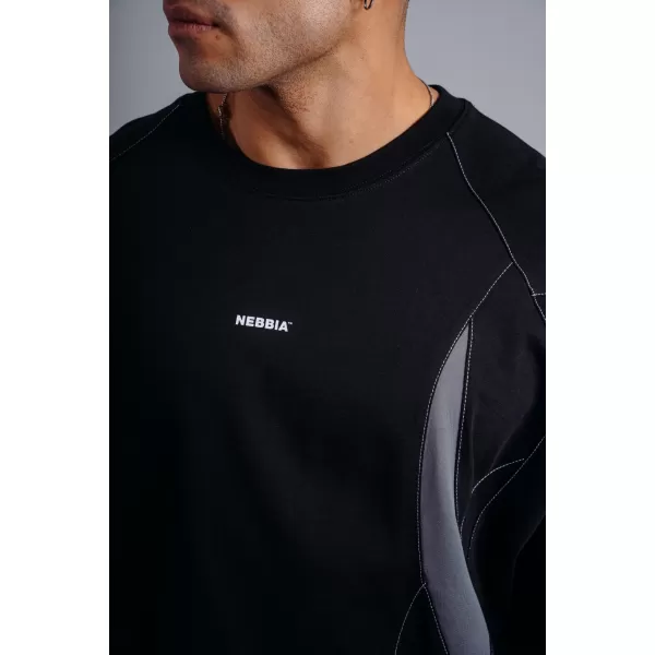  Übergroßes Pump-Cover-T-Shirt NEBBIA PRIMAL 871 SCHWARZ 
