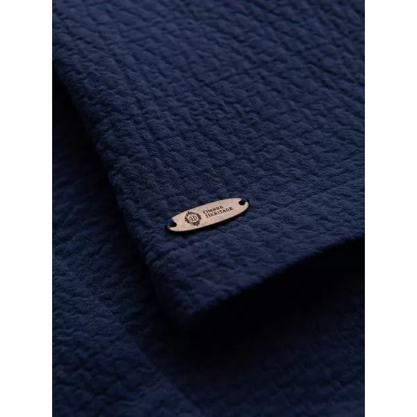  Herrenhemd OMBRE OM-SHSS-0220 MARINEBLAU 