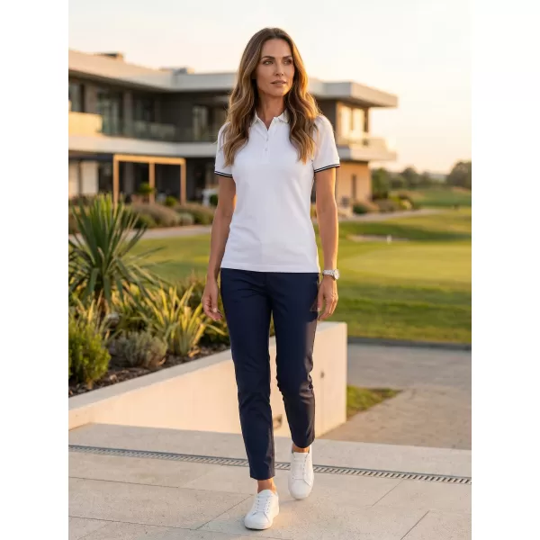  Damen-T-Shirt mit Kragen MALFINI FOCUS 233 WEIß 