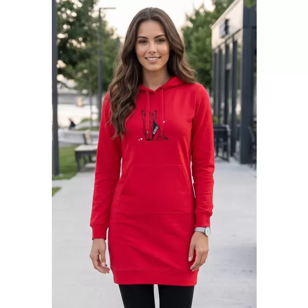  Erweitertes Damen-Sweatshirt ALTISPORT ALW091419 ROT 