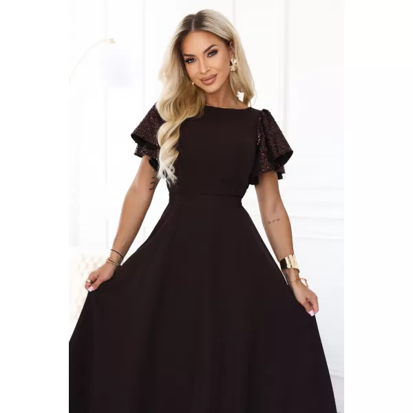  Kleid NUMOCO MIRELLA 694-2 SCHOKOLADENBRAUN 