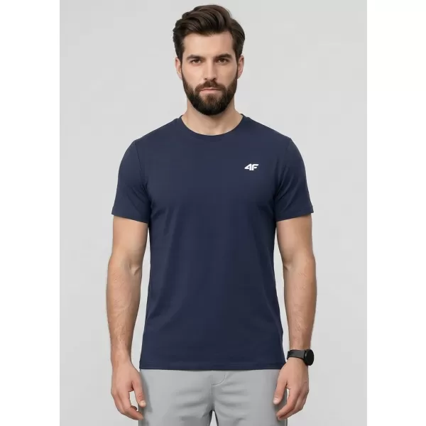  Herren-T-Shirt 4F WAW25TTSHM2373 DENIM 