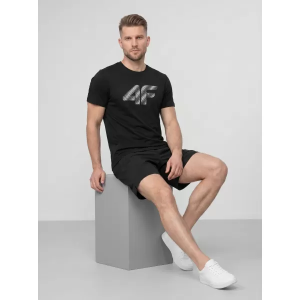  Herren-T-Shirt 4F WMM00TTSHM3342 TIEFSCHWARZ 