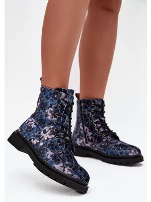 Damen-Stiefeletten ARTIKER 57C1052 BLAUE BLUMEN