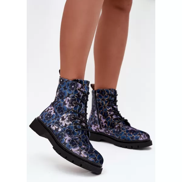  Damen-Stiefeletten ARTIKER 57C1052 BLAUE BLUMEN 