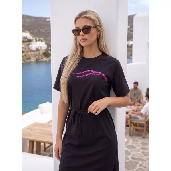  Kleid ALTISPORT ALW001816 SCHWARZ ROSA 